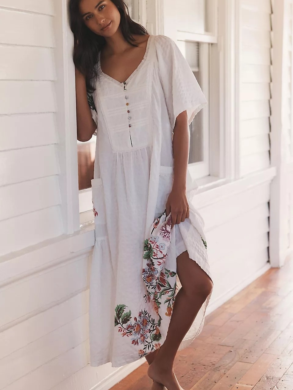 LyreBird Floral Midi Nap Dress Size XL NWT
